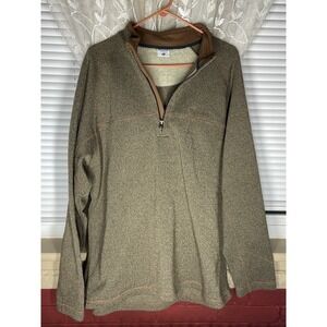 Columbia Men's XL Quarter Zip Brown Pullover Sweater Outdoor Hiking Used Fall A+